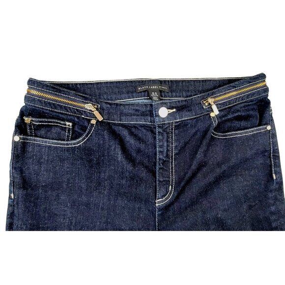 Black Label Womens Blue Jeans Zipper in Waistband size .5 / 6 XS  JH1196 - Picture 3 of 5